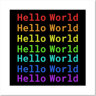 Hello World | Rainbow Posters and Art